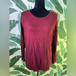 Merona Red Super Soft Long Sleeve Light Sweater Top S